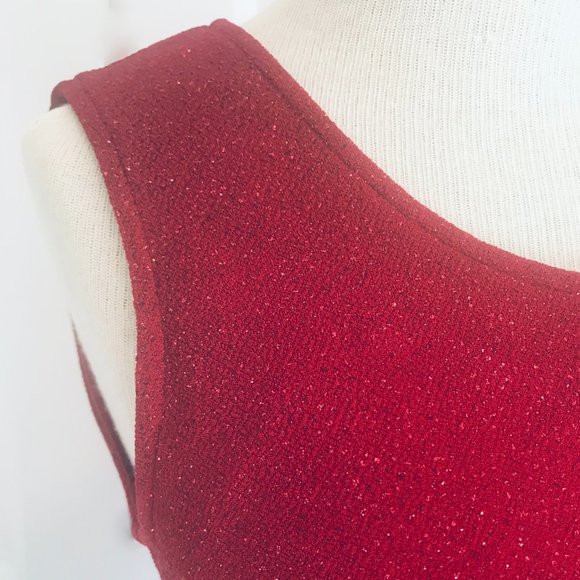 Rabbit Rabbit Rabbit Dress Red Sparkling Cocktail Sleeveless 10 M Dry Cleaned - Picture 9 of 11